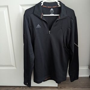 Adidas ClimaCool Performance 1/4 Zip Pullover Lightweight Black Jacket, SMALL